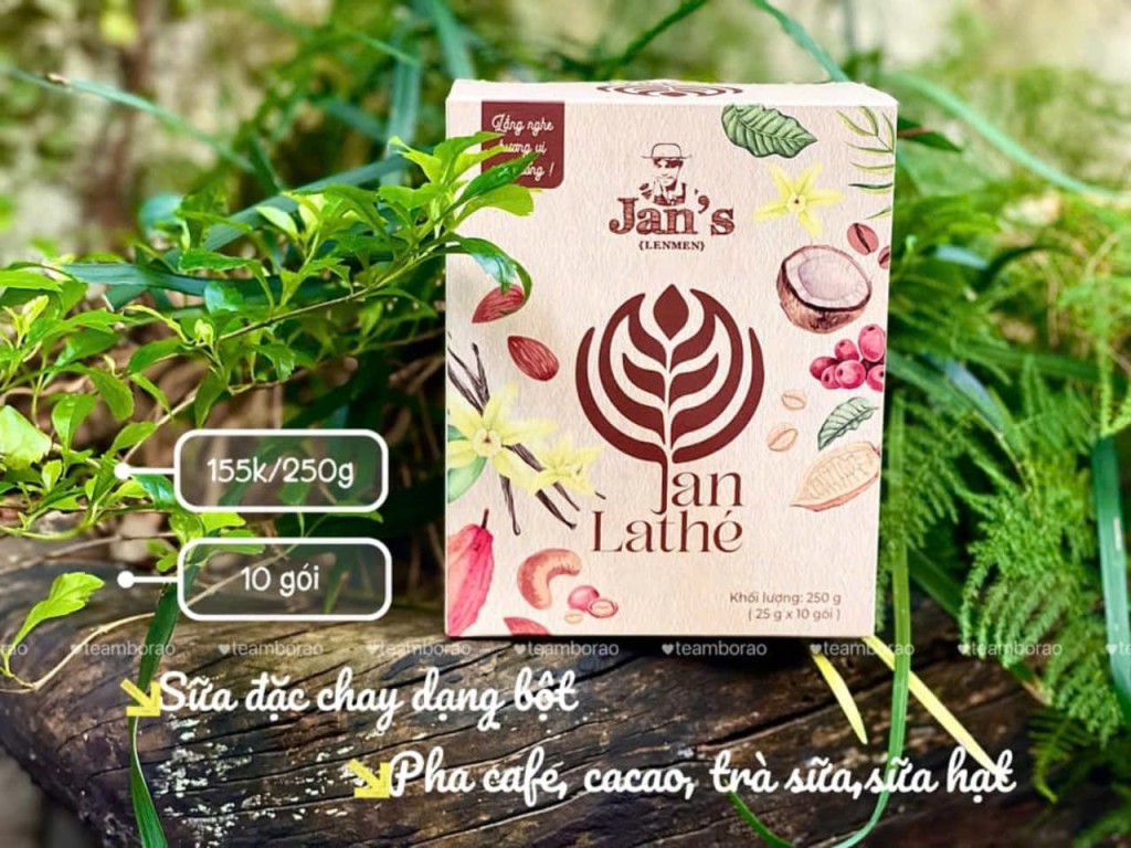 JAN LATHÉ ( Bột Sữa Hạt ) (10 gói sachet) 250 gr