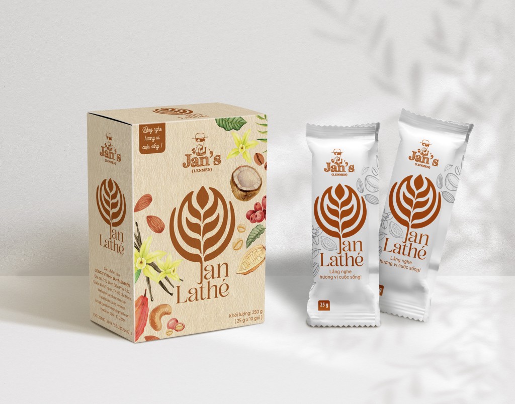JAN LATHÉ ( Bột Sữa Hạt ) (10 gói sachet) 250 gr