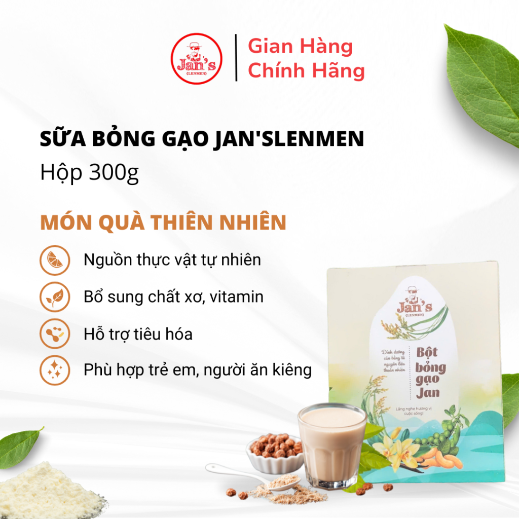 Bột Bỏng Gạo ( Nguyên Bản ) ( 10 gói sachet ) 300g