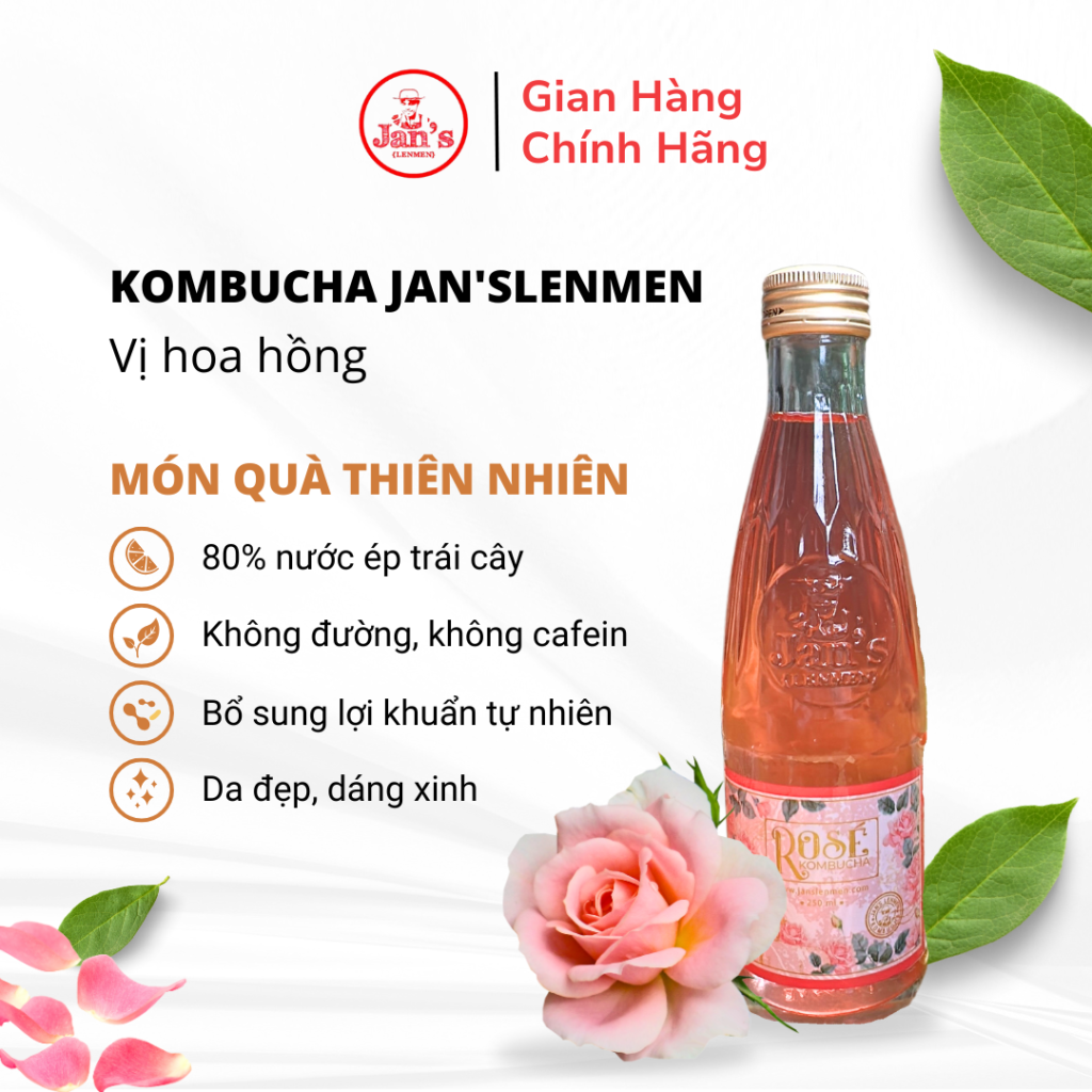 Kombucha Rosé - chai thủy tinh - 250ml